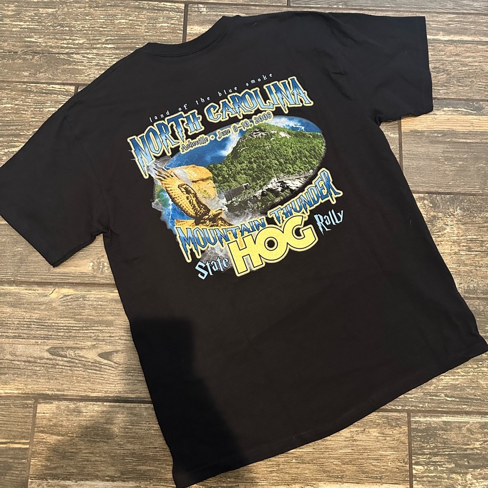 2006 North Carolina Asheville mountain thunder state hog rally T-shirt
